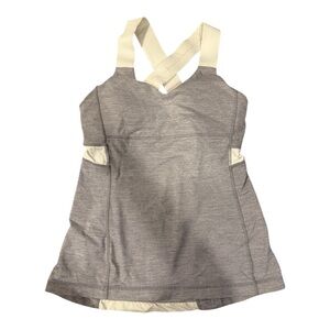 Lululemon Cross Back Grey Athletic Tank
